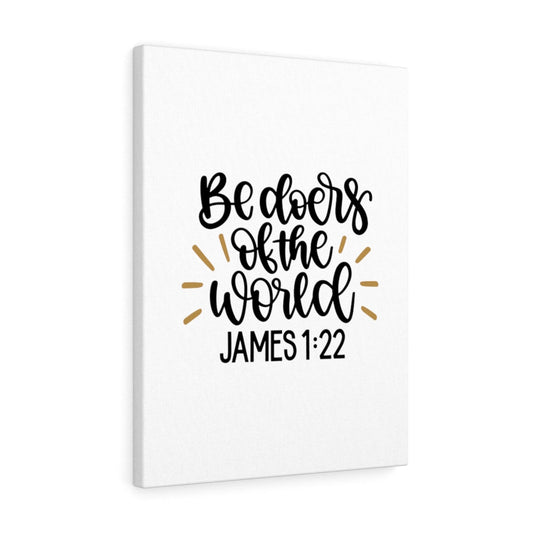 The World James 1:22 Bible Verse Canvas Christian Wall Art Ready to Hang Unframed-Express Your Love Gifts