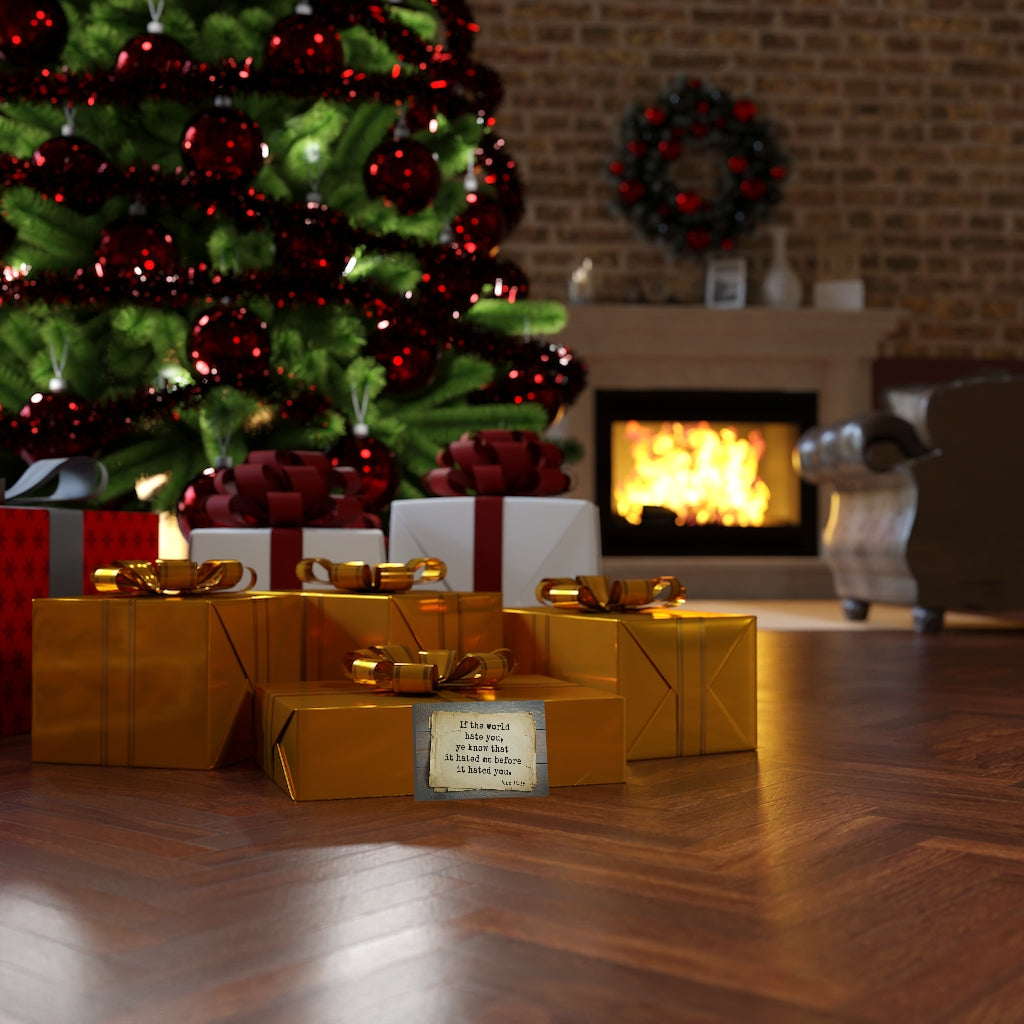 The World John 15:18 Bible Verse Canvas Christian Wall Art Ready to Hang Unframed-Express Your Love Gifts