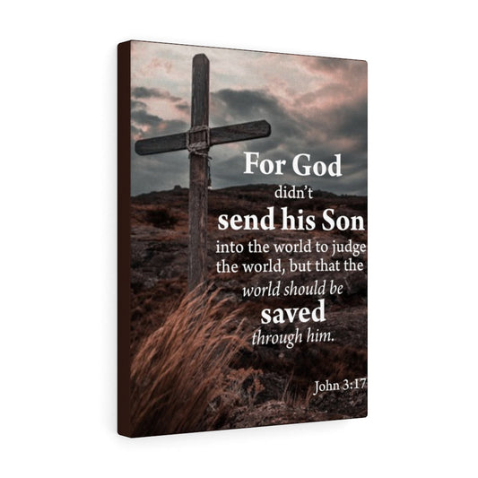 The World Should Be Saved John 3:17 Scripture Wall Art Christian Home Decor Unframed-Express Your Love Gifts
