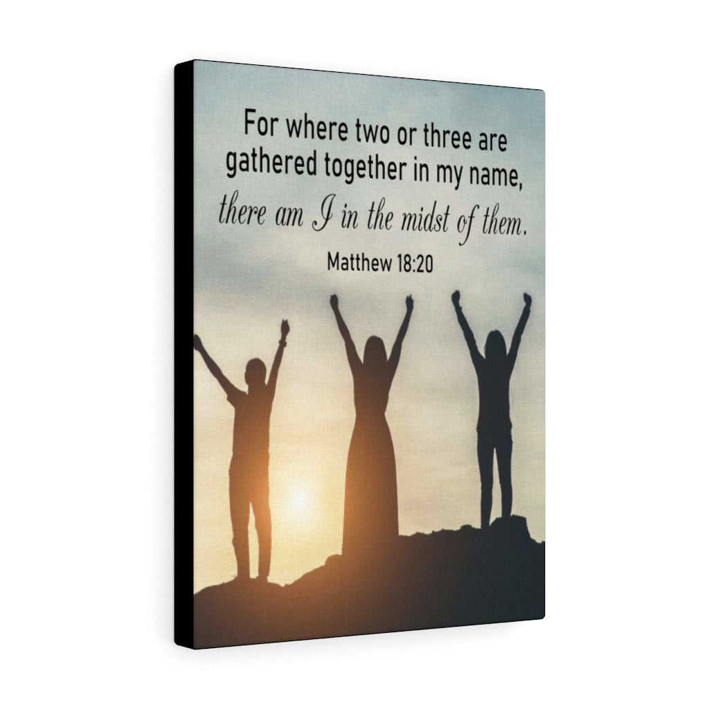 There Am I in The Midst of Them Matthew 18:20 Wall Art Christian Home Decor Unframed-Express Your Love Gifts