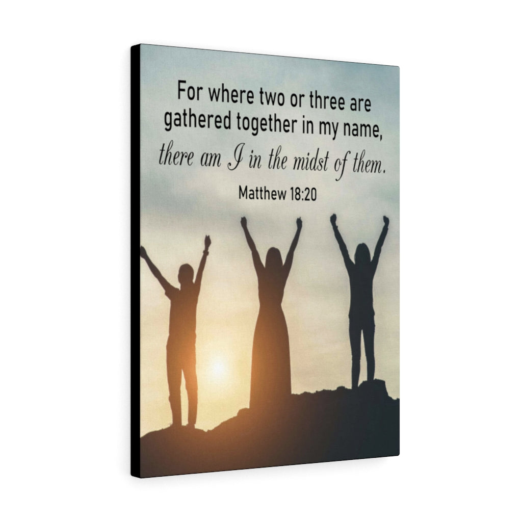 Scripture Walls There Am I in The Midst of Them Matthew 18:20 Wall Art Christian Home Decor Unframed-Express Your Love Gifts