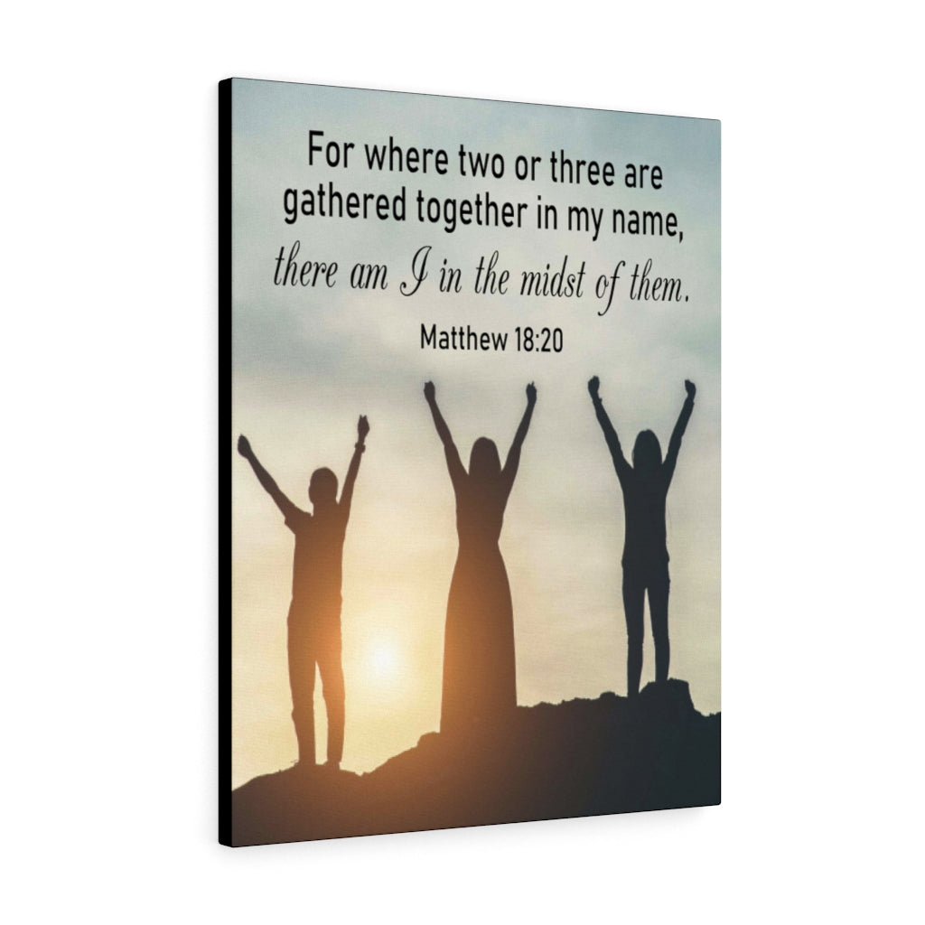 Scripture Walls There Am I in The Midst of Them Matthew 18:20 Wall Art Christian Home Decor Unframed-Express Your Love Gifts