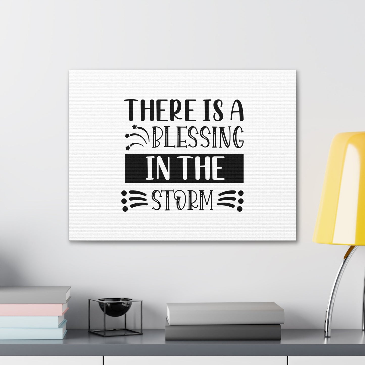 There Is A Blessing In The Storm Isaiah 4:6 Christian Wall Art Bible Verse Print Ready to Hang Unframed-Express Your Love Gifts