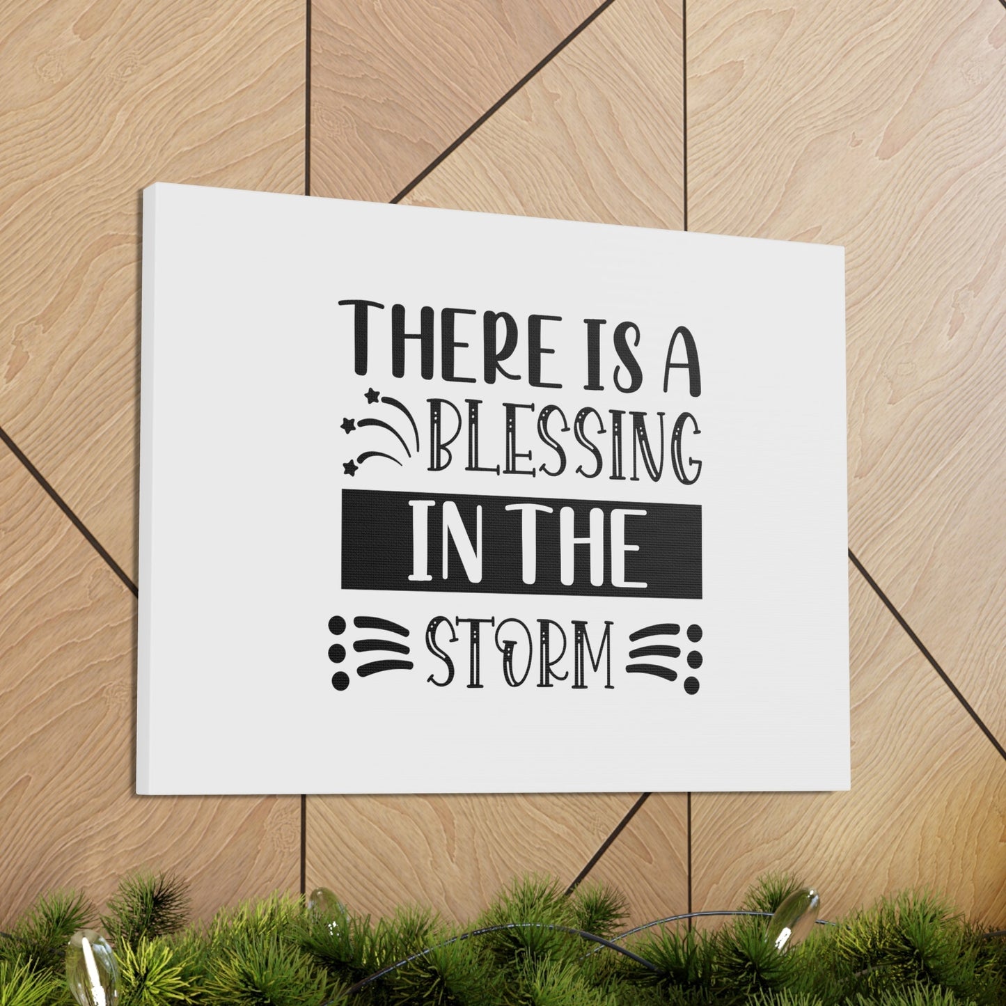 There Is A Blessing In The Storm Isaiah 4:6 Christian Wall Art Bible Verse Print Ready to Hang Unframed-Express Your Love Gifts