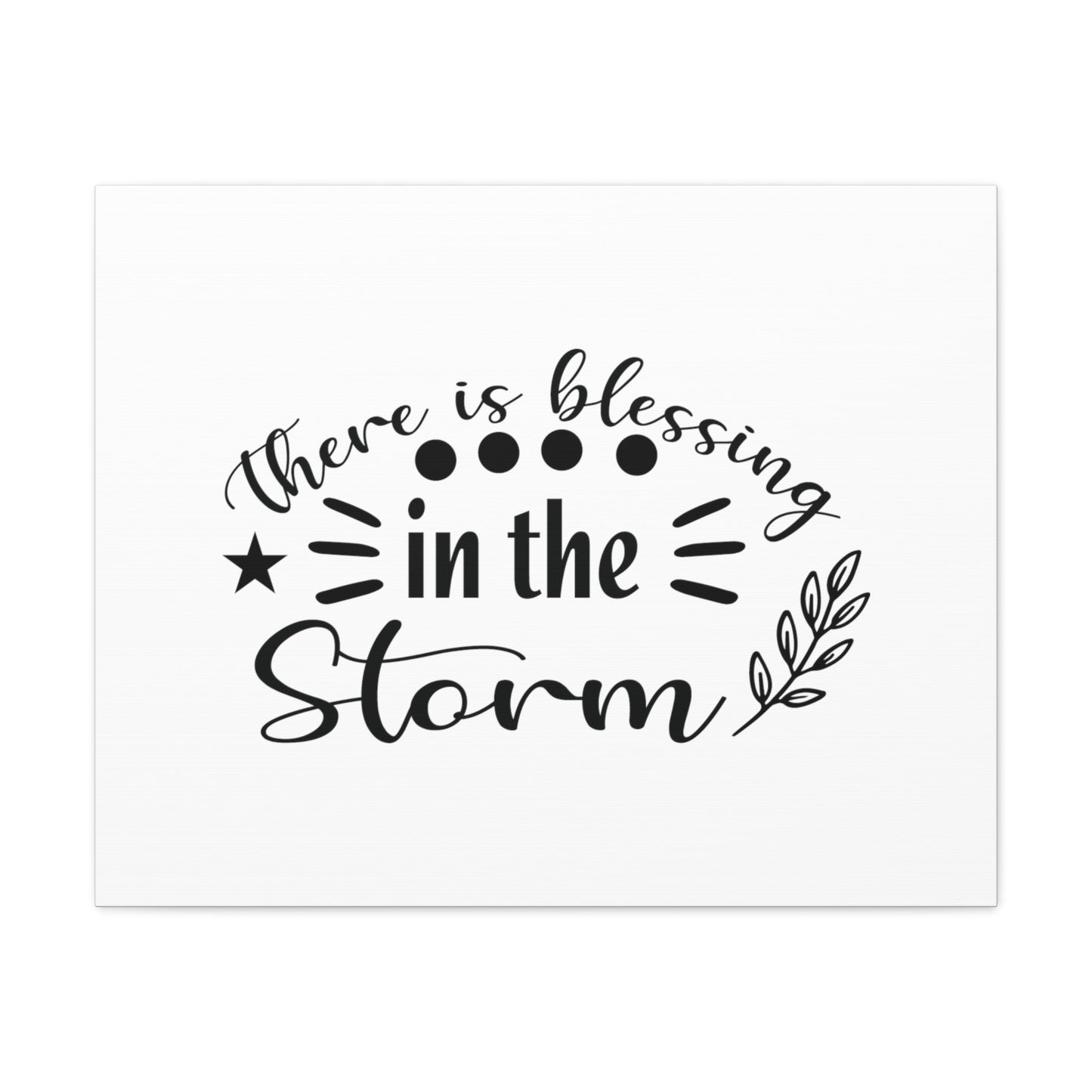 There Is Blessing In The Storm Ephesians 5:20 Christian Wall Art Bible Verse Print Ready to Hang Unframed-Express Your Love Gifts