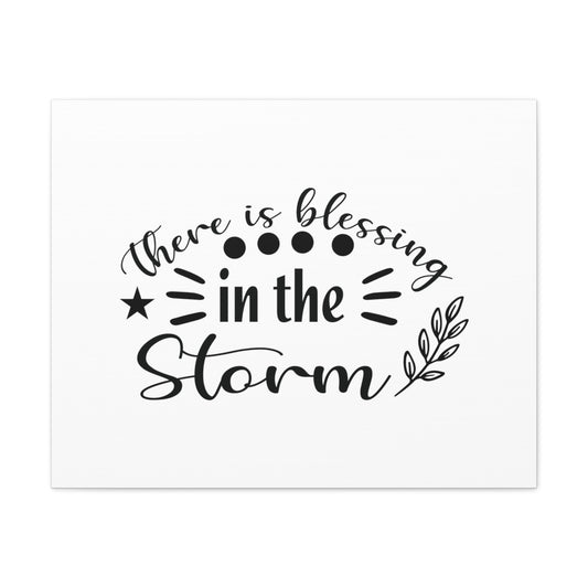 There Is Blessing In The Storm Ephesians 5:20 Christian Wall Art Bible Verse Print Ready to Hang Unframed-Express Your Love Gifts