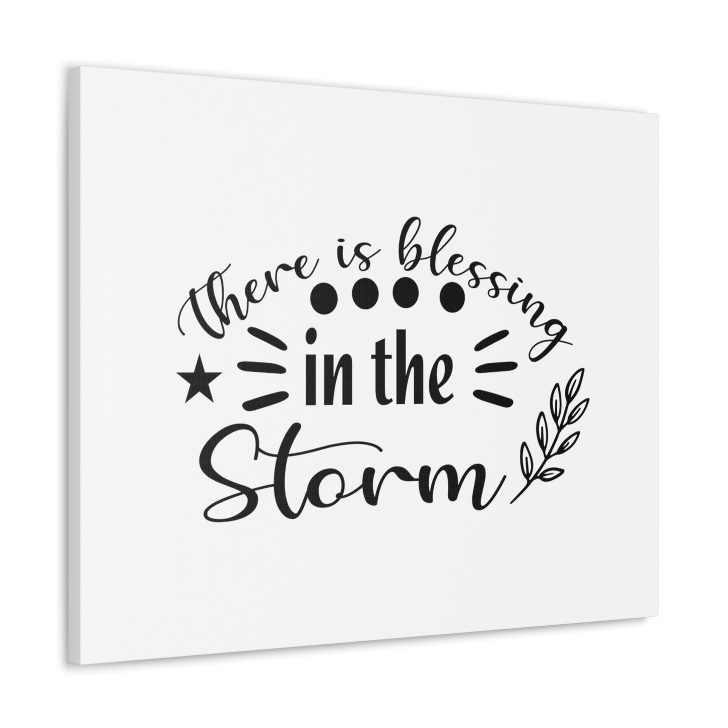 There Is Blessing In The Storm Ephesians 5:20 Christian Wall Art Bible Verse Print Ready to Hang Unframed-Express Your Love Gifts