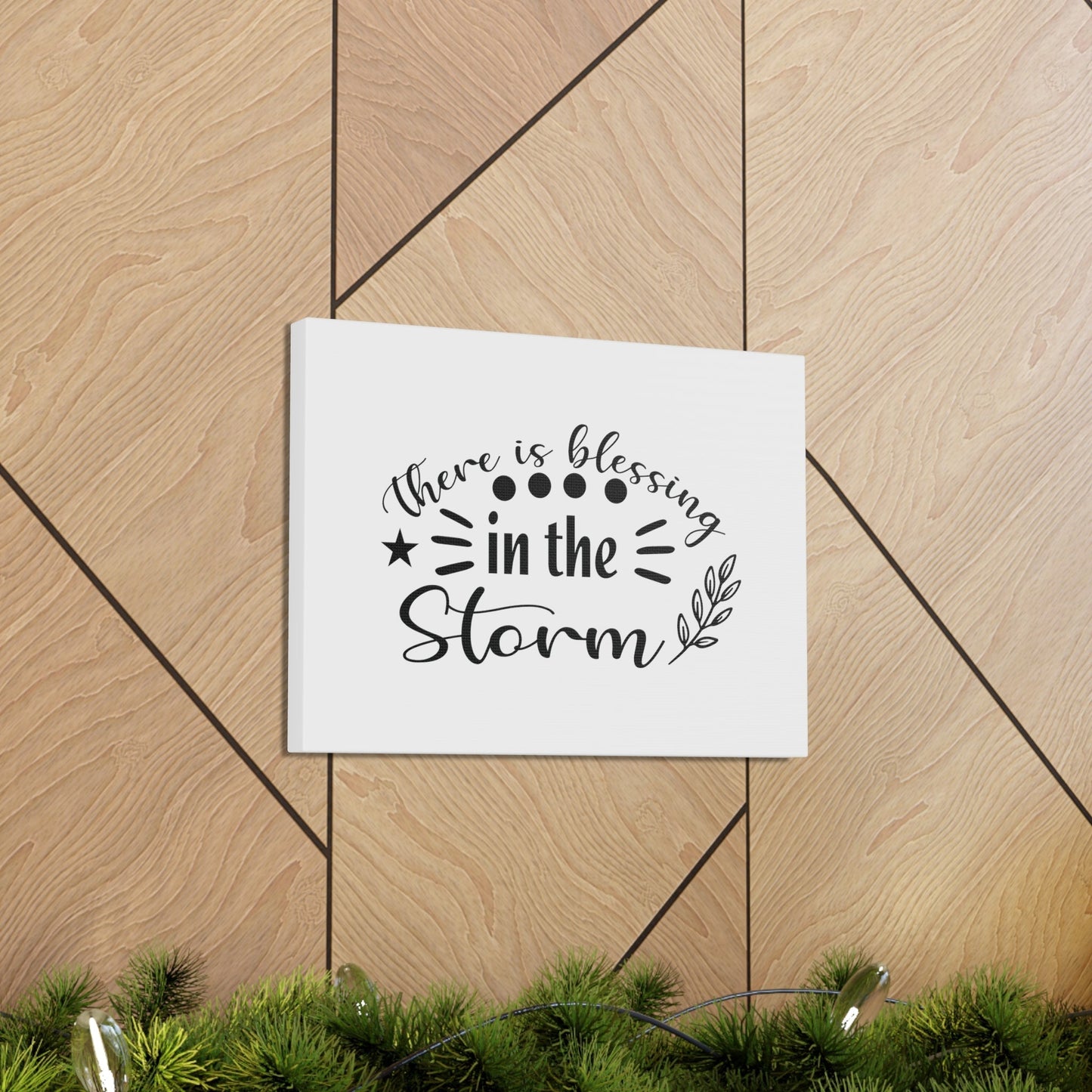 There Is Blessing In The Storm Ephesians 5:20 Christian Wall Art Bible Verse Print Ready to Hang Unframed-Express Your Love Gifts