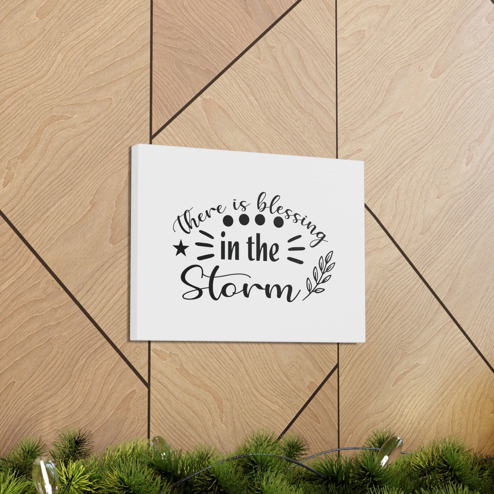 There Is Blessing In The Storm Ephesians 5:20 Christian Wall Art Bible Verse Print Ready to Hang Unframed-Express Your Love Gifts