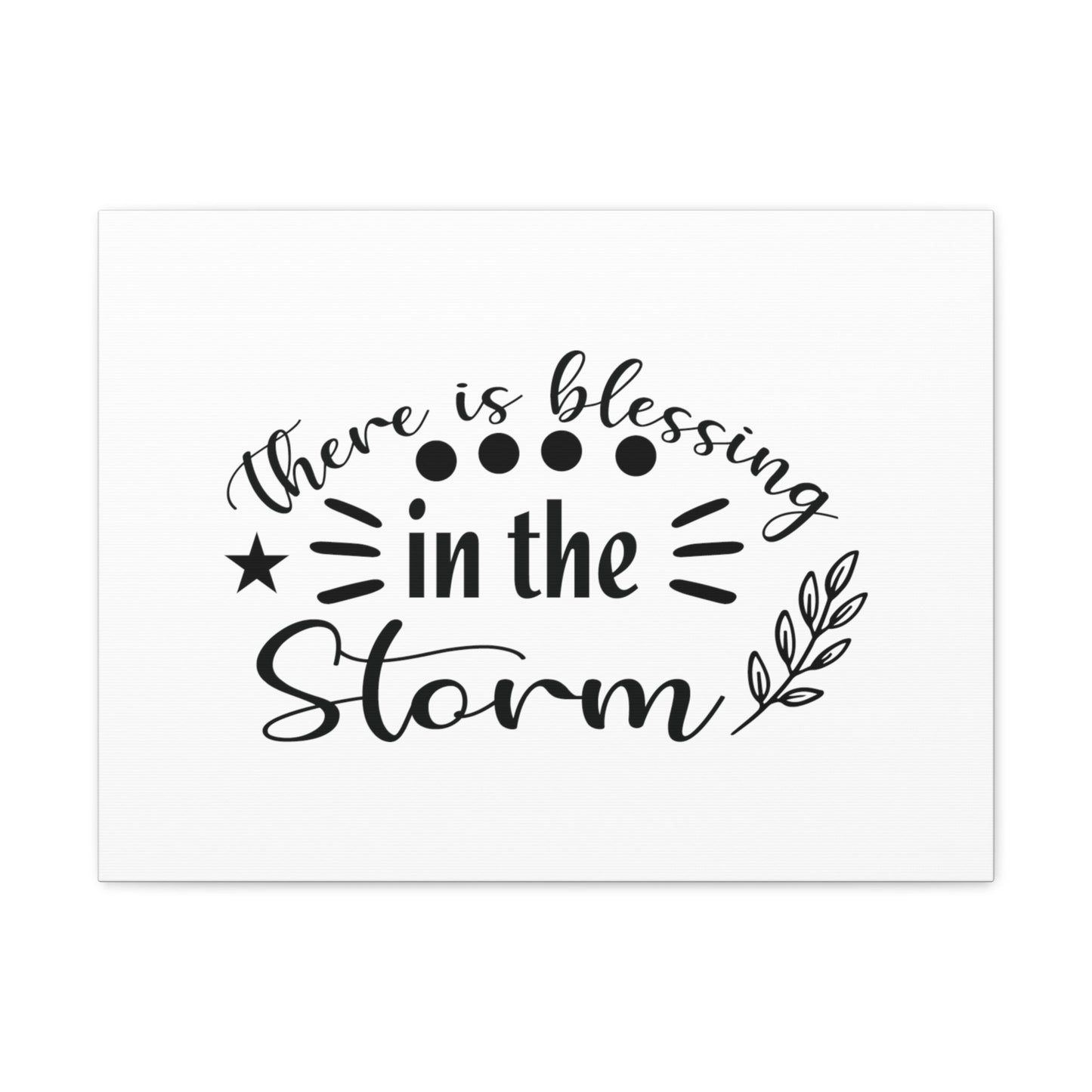 There Is Blessing In The Storm Ephesians 5:20 Christian Wall Art Bible Verse Print Ready to Hang Unframed-Express Your Love Gifts