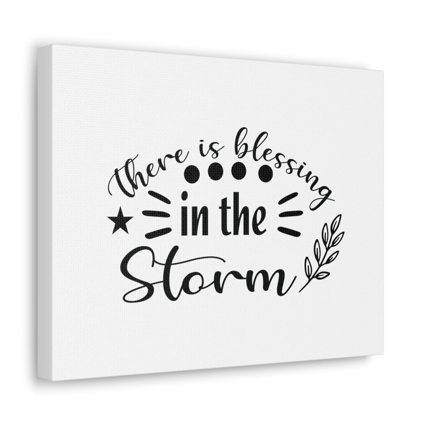 There Is Blessing In The Storm Ephesians 5:20 Christian Wall Art Bible Verse Print Ready to Hang Unframed-Express Your Love Gifts