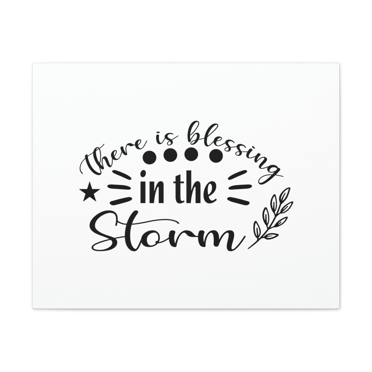 There Is Blessing In The Storm Isaiah 43:2 Christian Wall Art Bible Verse Print Ready to Hang Unframed-Express Your Love Gifts