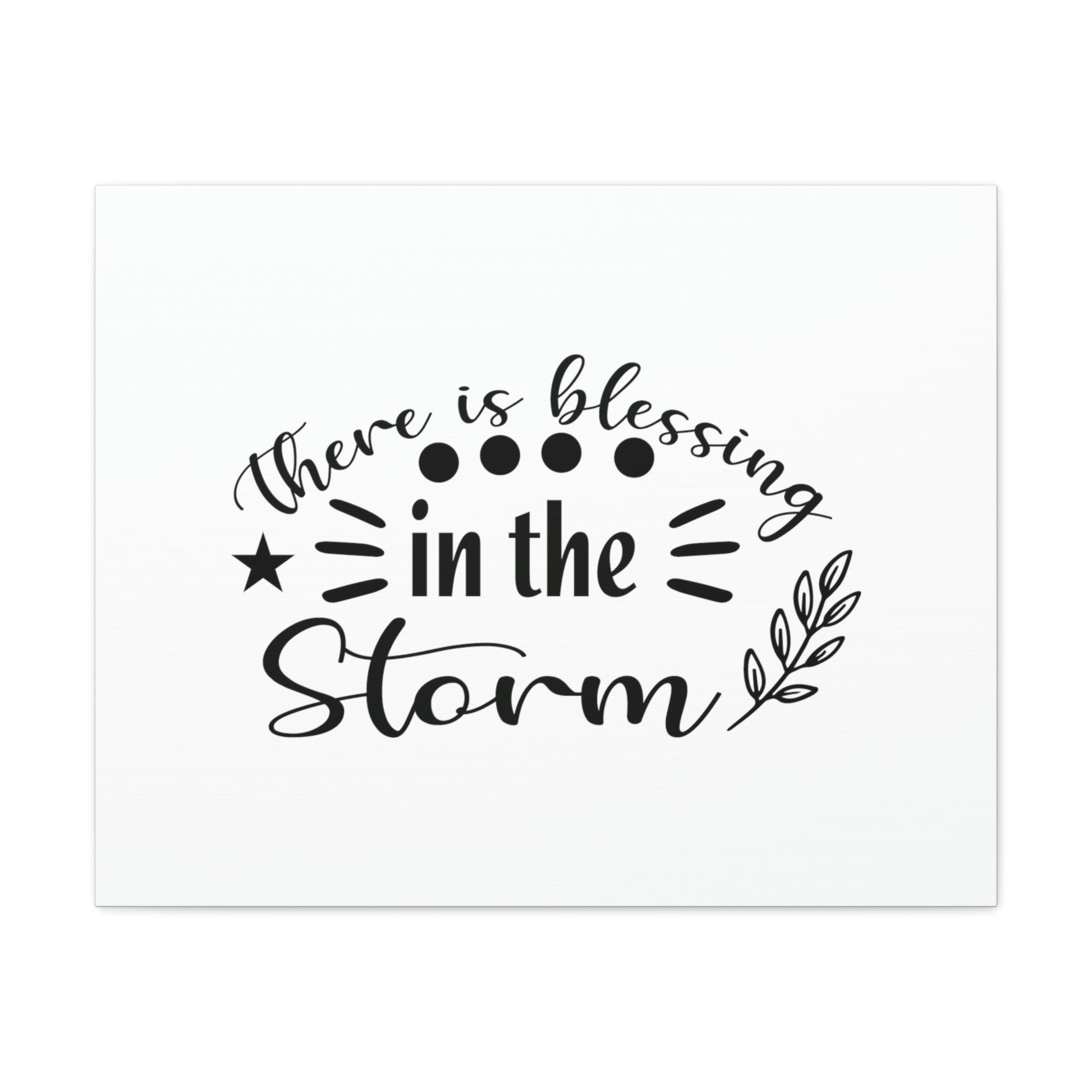 There Is Blessing In The Storm Isaiah 43:2 Christian Wall Art Bible Verse Print Ready to Hang Unframed-Express Your Love Gifts