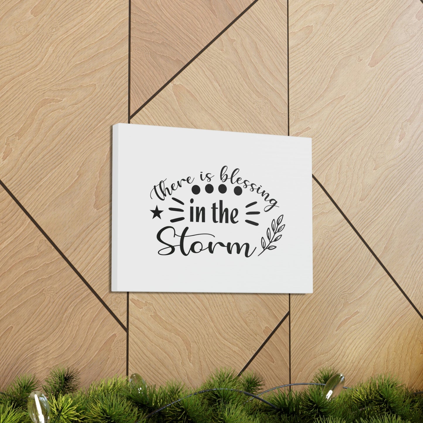 There Is Blessing In The Storm Isaiah 43:2 Christian Wall Art Bible Verse Print Ready to Hang Unframed-Express Your Love Gifts