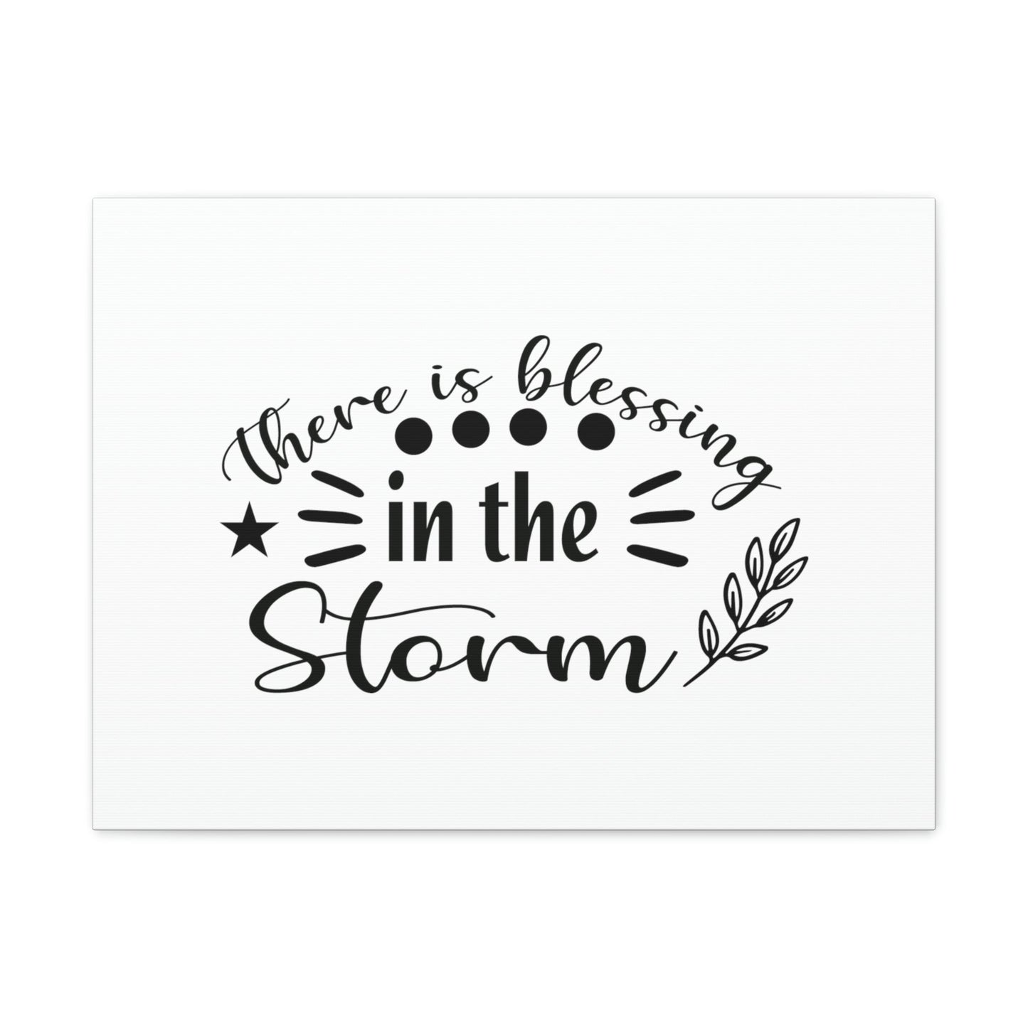 There Is Blessing In The Storm Isaiah 43:2 Christian Wall Art Bible Verse Print Ready to Hang Unframed-Express Your Love Gifts
