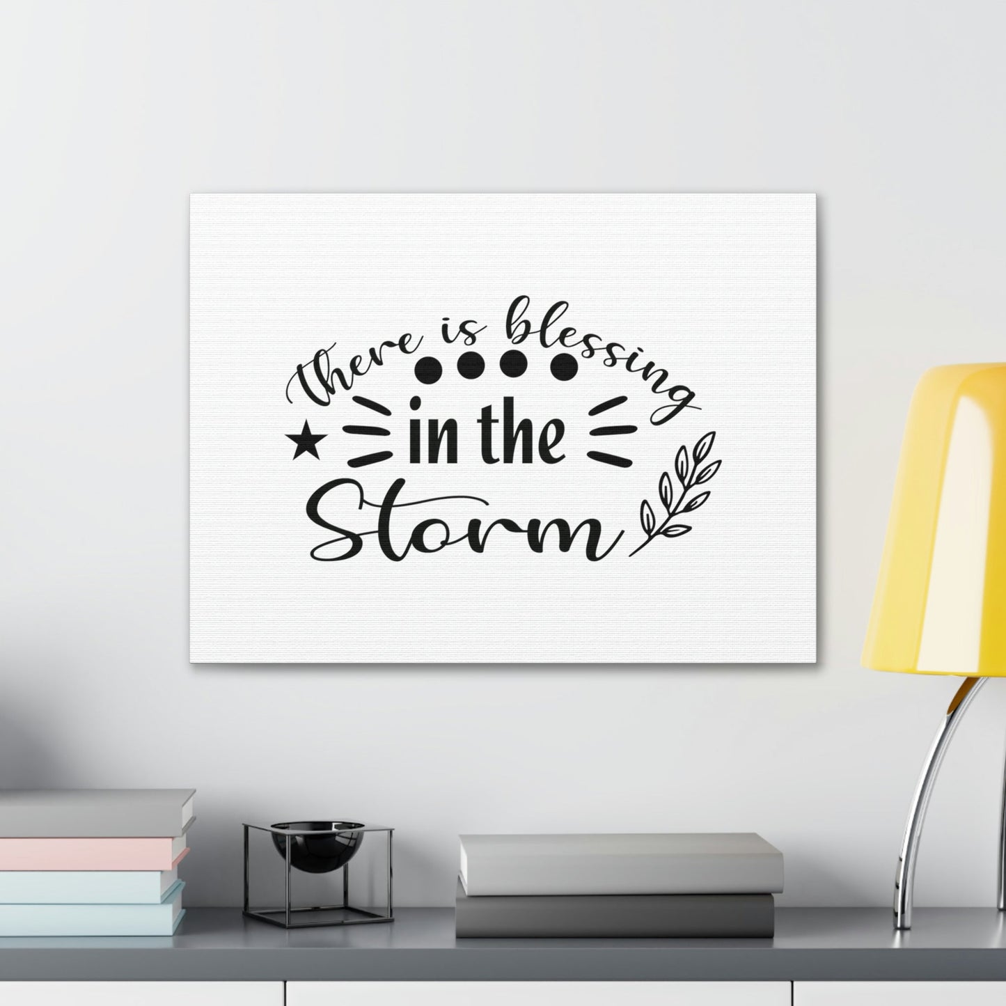 There Is Blessing In The Storm Isaiah 43:2 Christian Wall Art Bible Verse Print Ready to Hang Unframed-Express Your Love Gifts