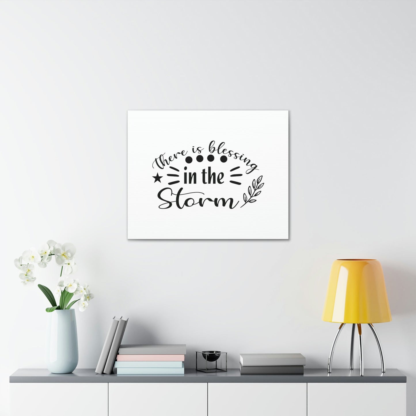 There Is Blessing In The Storm Isaiah 43:2 Christian Wall Art Bible Verse Print Ready to Hang Unframed-Express Your Love Gifts