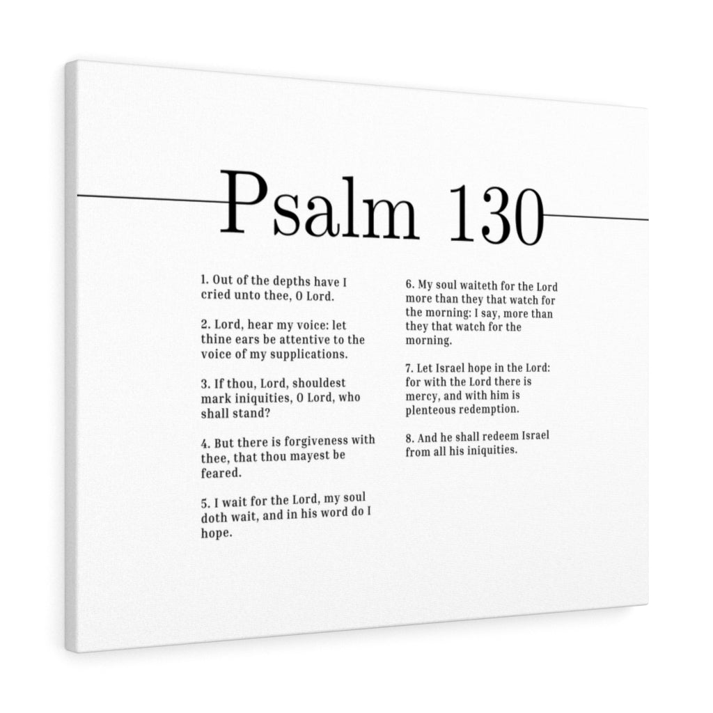 There Is Forgiveness Psalm 130 Bible Verse Canvas Christian Wall Art Ready to Hang Unframed-Express Your Love Gifts