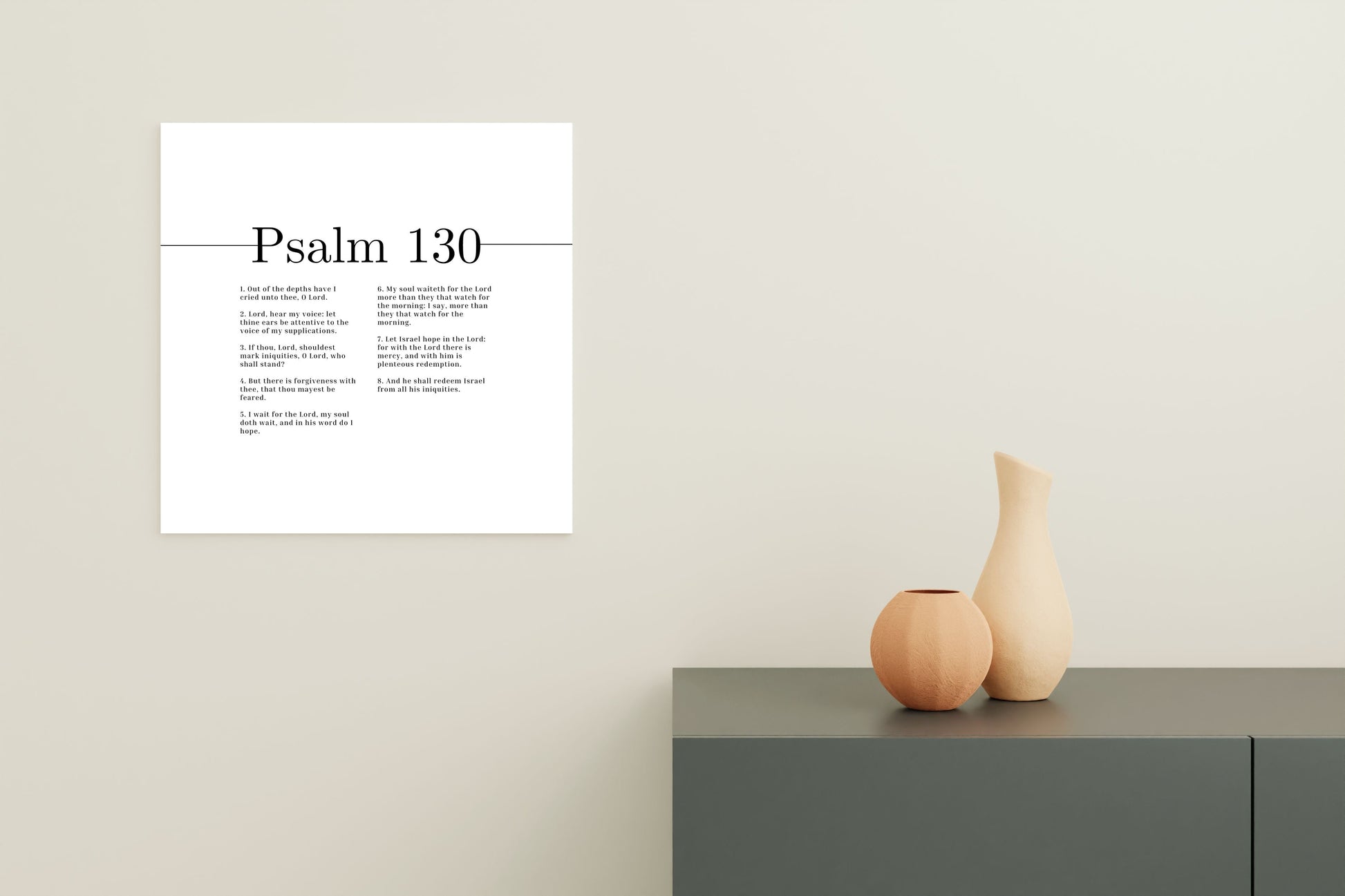 There Is Forgiveness Psalm 130 Bible Verse Canvas Christian Wall Art Ready to Hang Unframed-Express Your Love Gifts