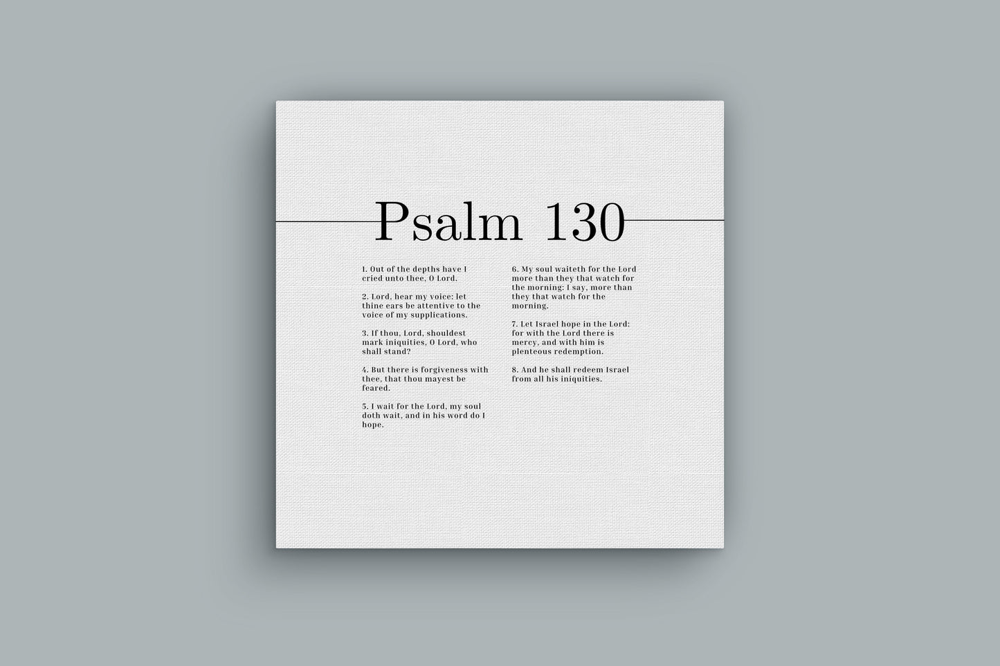 There Is Forgiveness Psalm 130 Bible Verse Canvas Christian Wall Art Ready to Hang Unframed-Express Your Love Gifts