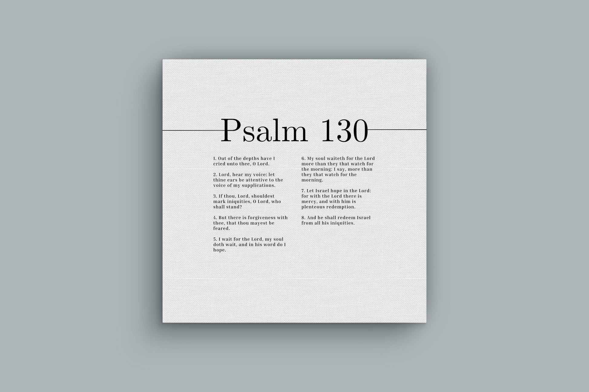 There Is Forgiveness Psalm 130 Bible Verse Canvas Christian Wall Art Ready to Hang Unframed-Express Your Love Gifts