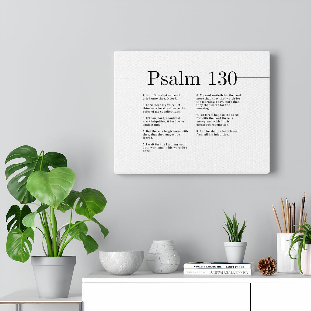 There Is Forgiveness Psalm 130 Bible Verse Canvas Christian Wall Art Ready to Hang Unframed-Express Your Love Gifts