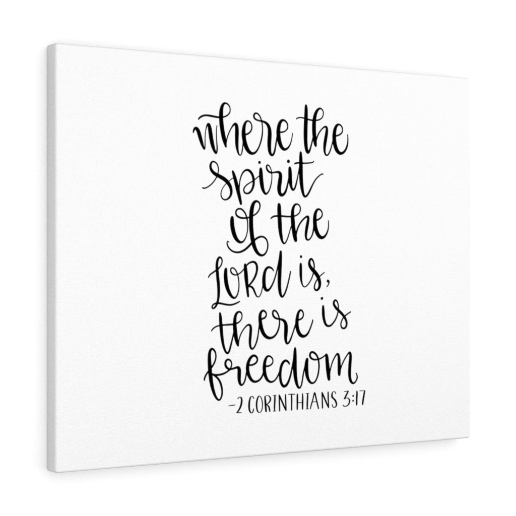 There Is Freedom 2 Corinthians 3:17 Bible Verse Canvas Christian Wall Art Ready to Hang Unframed-Express Your Love Gifts