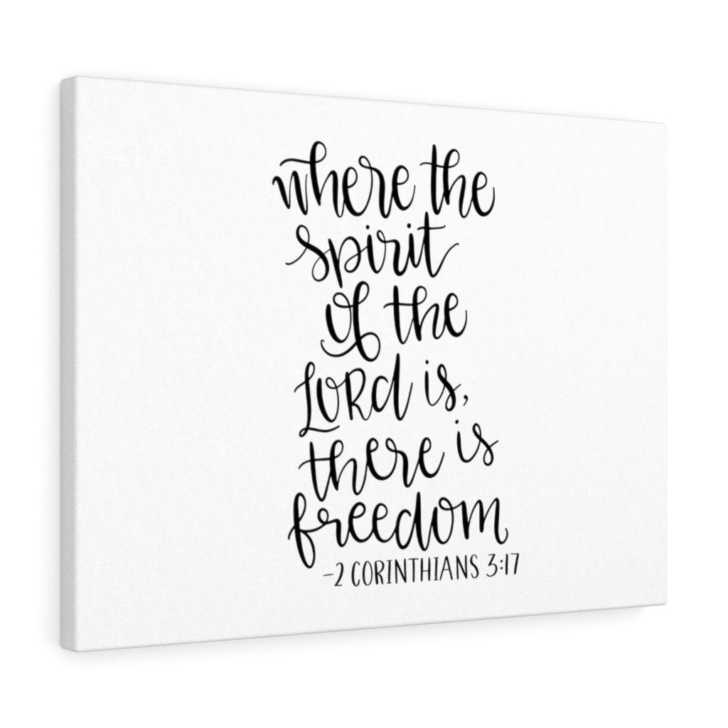 There Is Freedom 2 Corinthians 3:17 Bible Verse Canvas Christian Wall Art Ready to Hang Unframed-Express Your Love Gifts