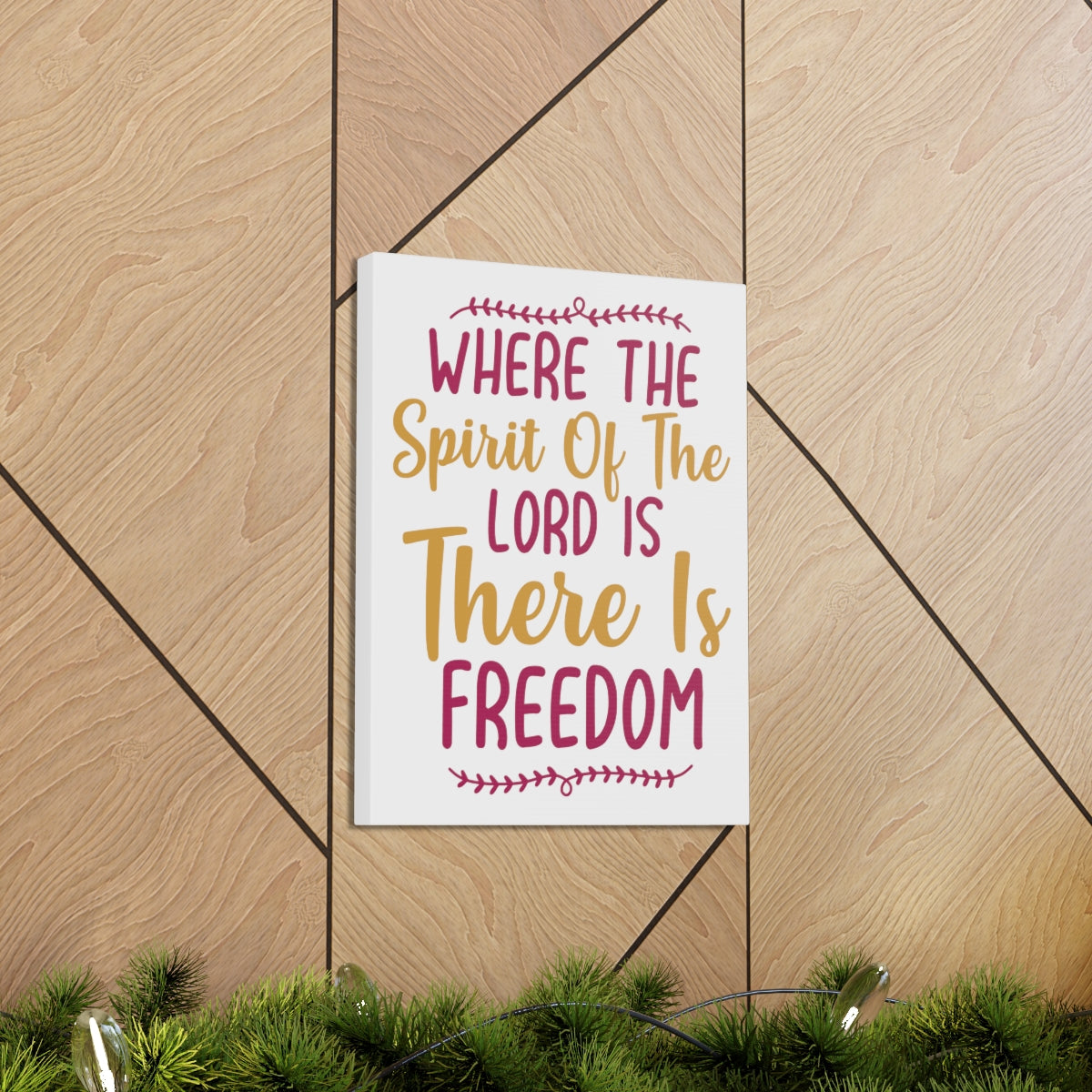 Scripture Walls There Is Freedom 2 Corinthians 3:17 Christian Wall Art Print Ready to Hang Unframed-Express Your Love Gifts