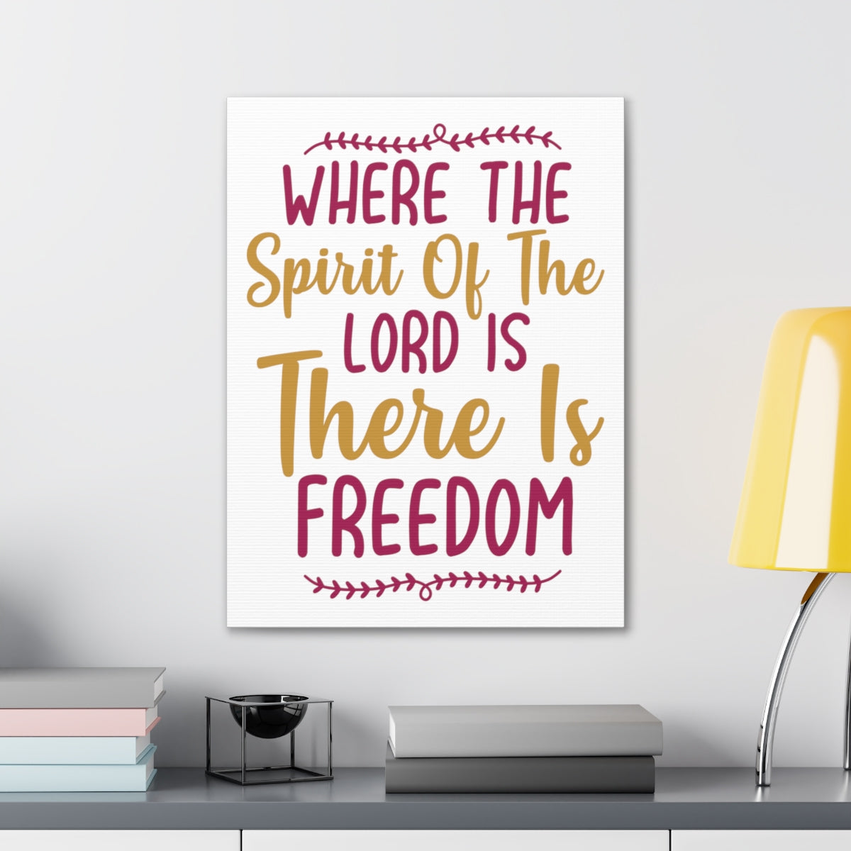Scripture Walls There Is Freedom 2 Corinthians 3:17 Christian Wall Art Print Ready to Hang Unframed-Express Your Love Gifts