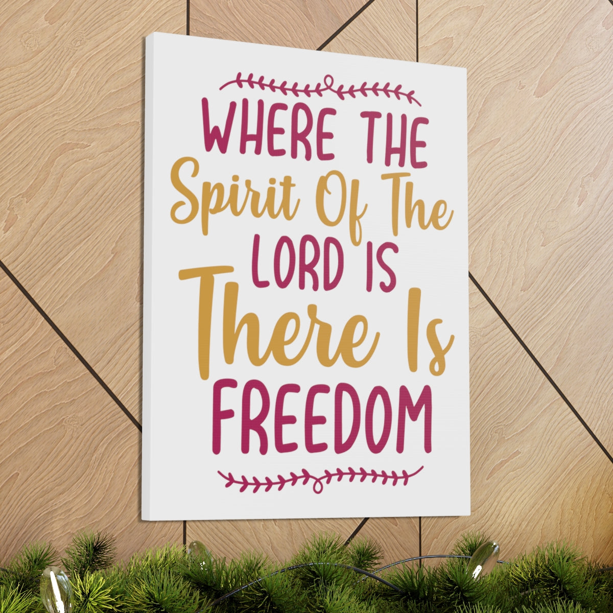 Scripture Walls There Is Freedom 2 Corinthians 3:17 Christian Wall Art Print Ready to Hang Unframed-Express Your Love Gifts