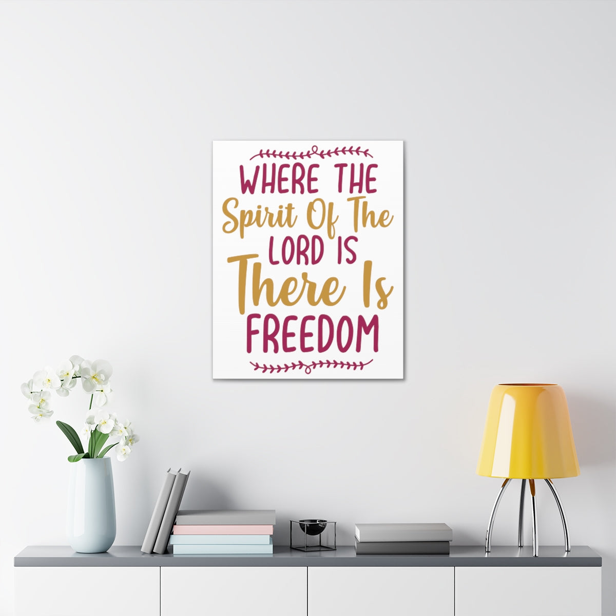 Scripture Walls There Is Freedom 2 Corinthians 3:17 Christian Wall Art Print Ready to Hang Unframed-Express Your Love Gifts