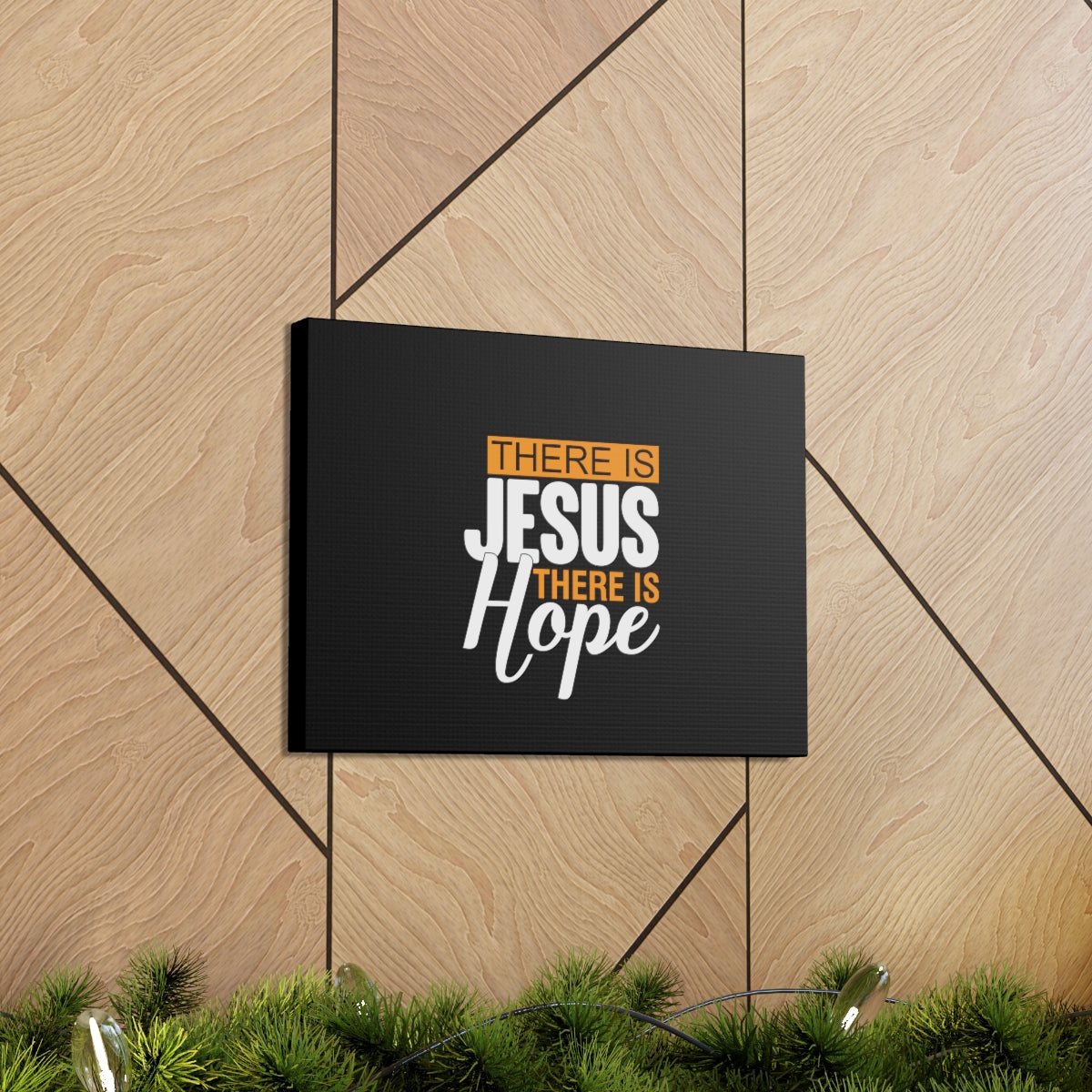 There Is Jesus There Is Hope Titus 2:13 Black Christian Wall Art Bible Verse Print Ready to Hang Unframed-Express Your Love Gifts