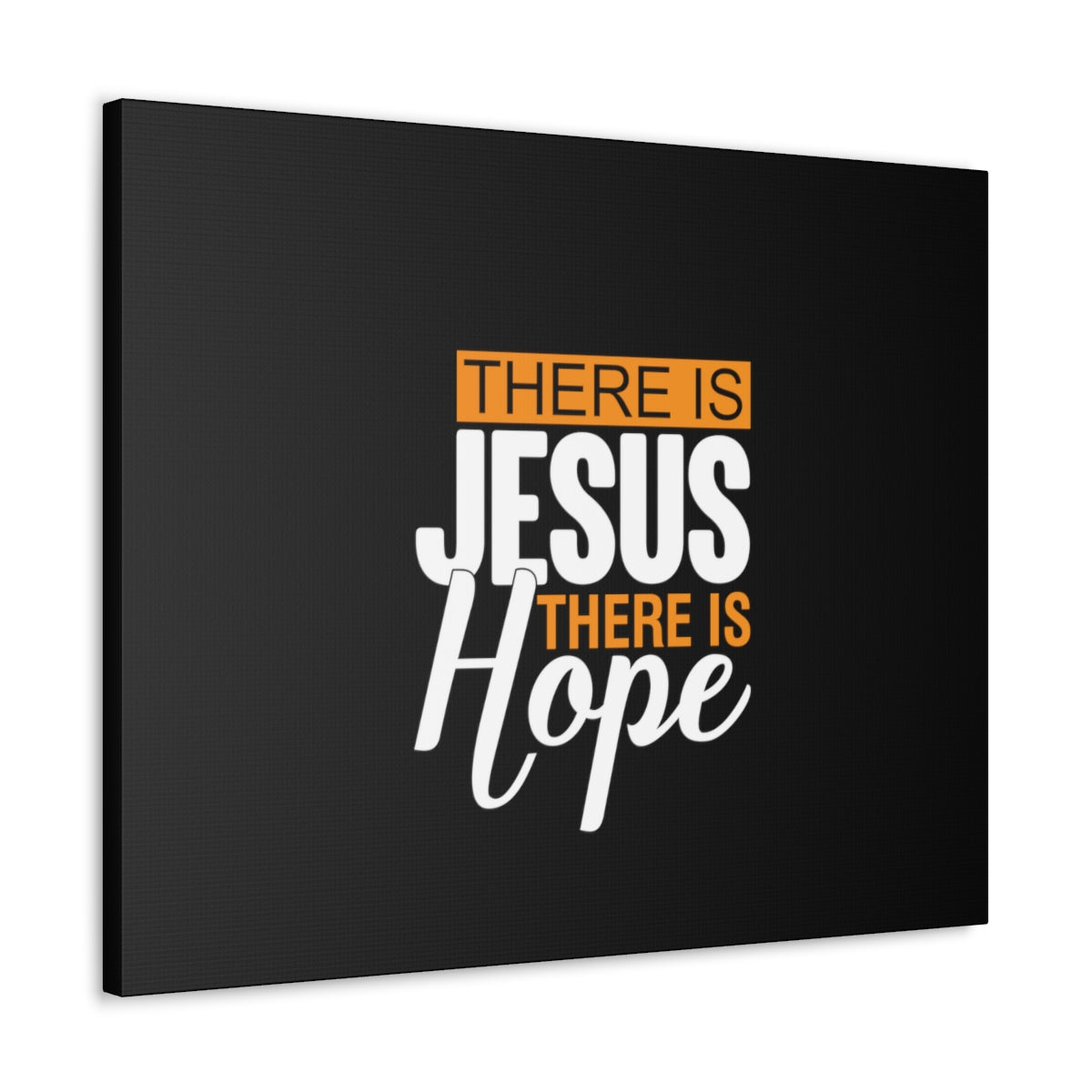 There Is Jesus There Is Hope Titus 2:13 Black Christian Wall Art Bible Verse Print Ready to Hang Unframed-Express Your Love Gifts