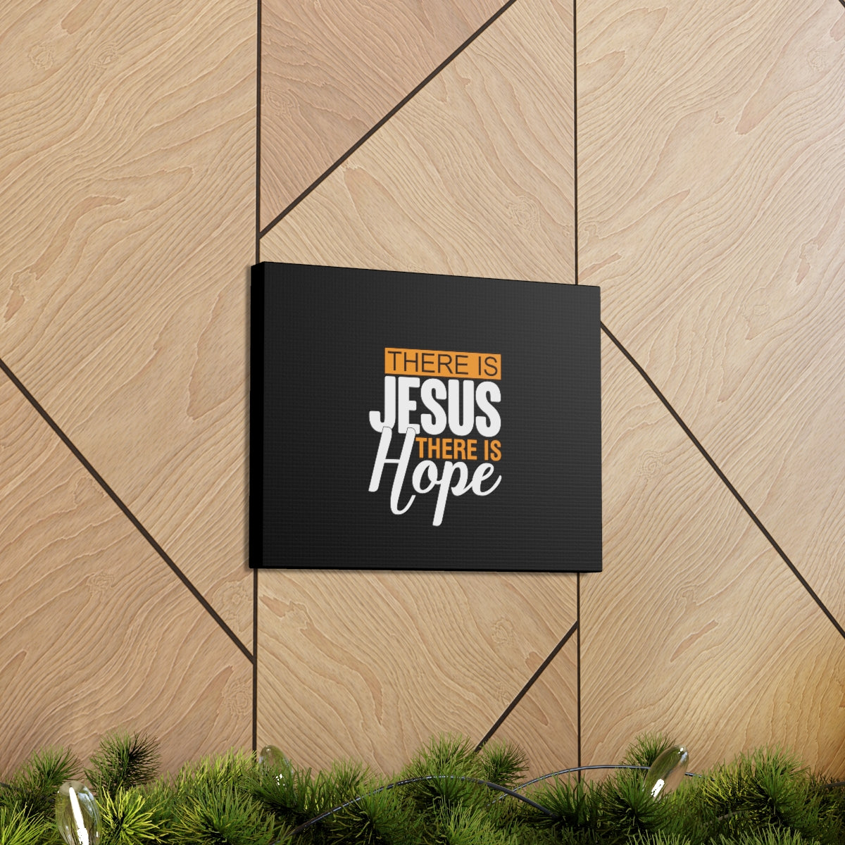 There Is Jesus There Is Hope Titus 2:13 Black Christian Wall Art Bible Verse Print Ready to Hang Unframed-Express Your Love Gifts