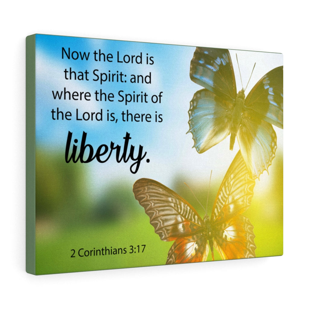 There is Liberty 2 Corinthians 3:17 Bible Verse Canvas Christian Wall Art Ready to Hang Unframed-Express Your Love Gifts