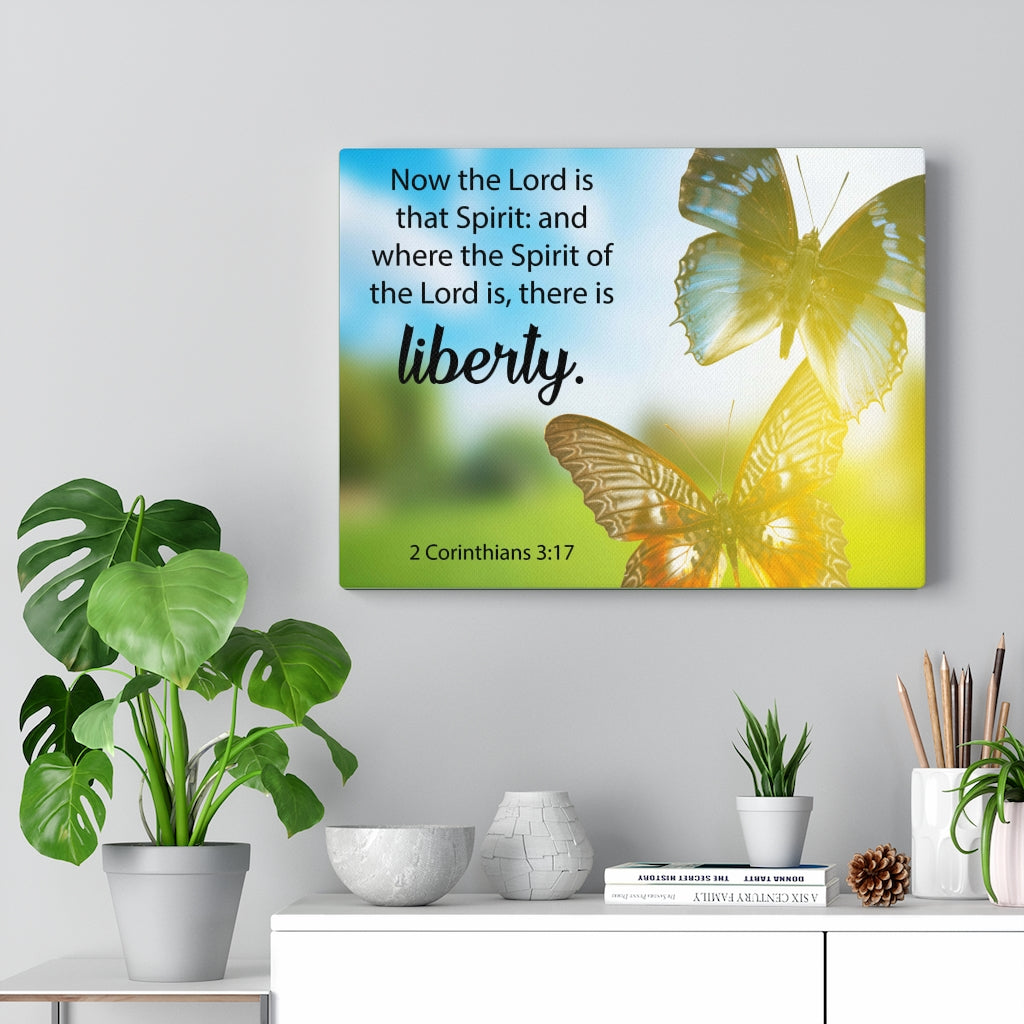 Scripture Walls There is Liberty 2 Corinthians 3:17 Bible Verse Canvas Christian Wall Art Ready to Hang Unframed-Express Your Love Gifts