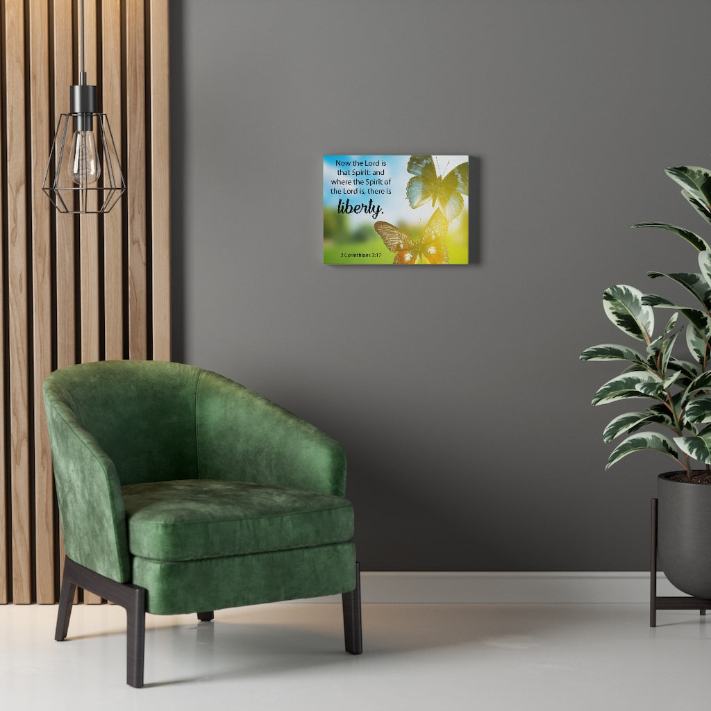 Scripture Walls There is Liberty 2 Corinthians 3:17 Bible Verse Canvas Christian Wall Art Ready to Hang Unframed-Express Your Love Gifts