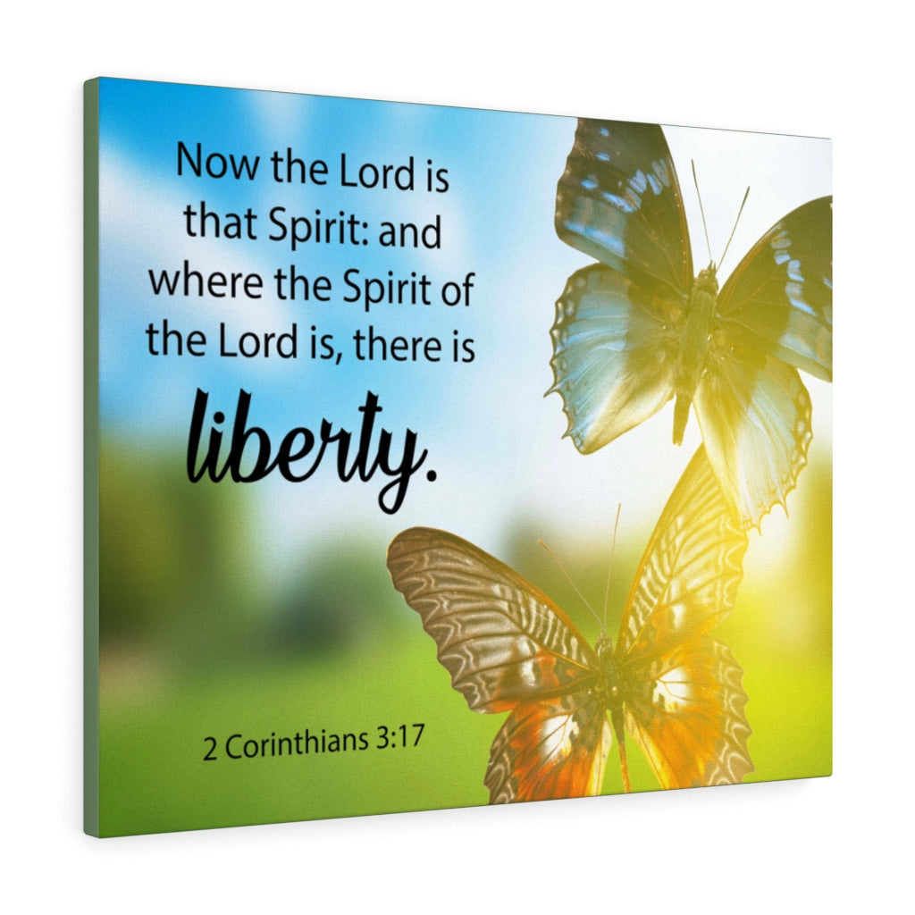 Scripture Walls There is Liberty 2 Corinthians 3:17 Bible Verse Canvas Christian Wall Art Ready to Hang Unframed-Express Your Love Gifts