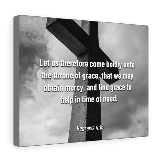 Therefore Come Boldly Hebrews 4:16 Bible Verse Canvas Christian Wall Art Ready to Hang Unframed-Express Your Love Gifts