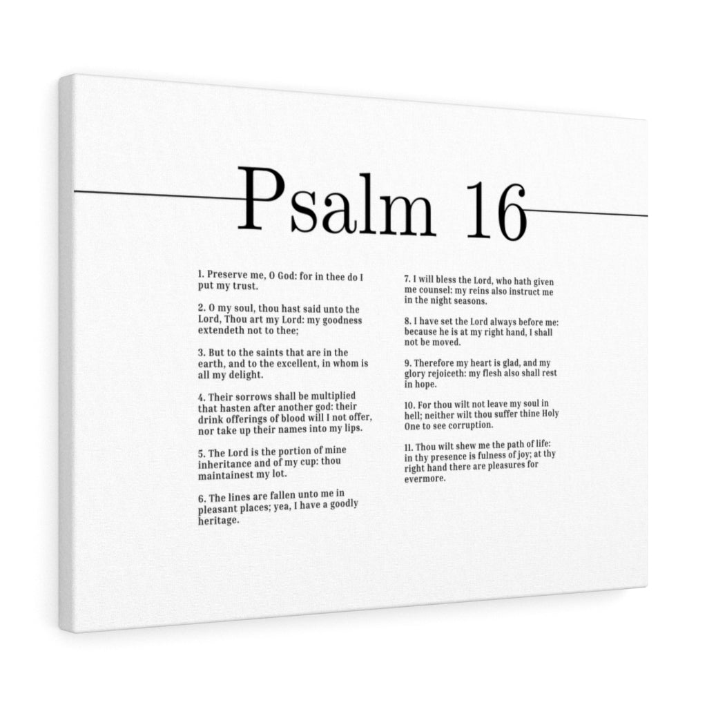 Therefore My Heart Is Glad Psalm 16 Bible Verse Canvas Christian Wall Art Ready to Hang Unframed-Express Your Love Gifts