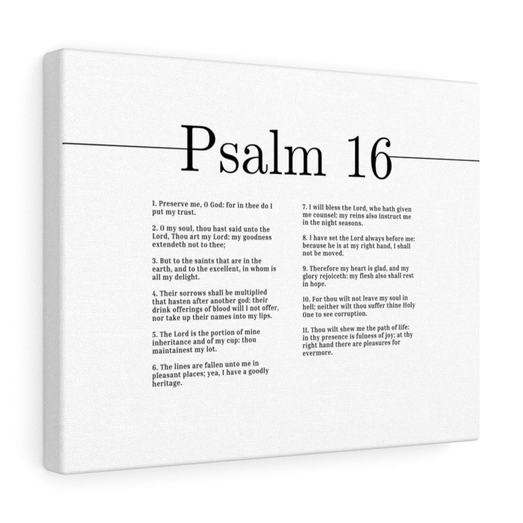 Therefore My Heart Is Glad Psalm 16 Bible Verse Canvas Christian Wall Art Ready to Hang Unframed-Express Your Love Gifts