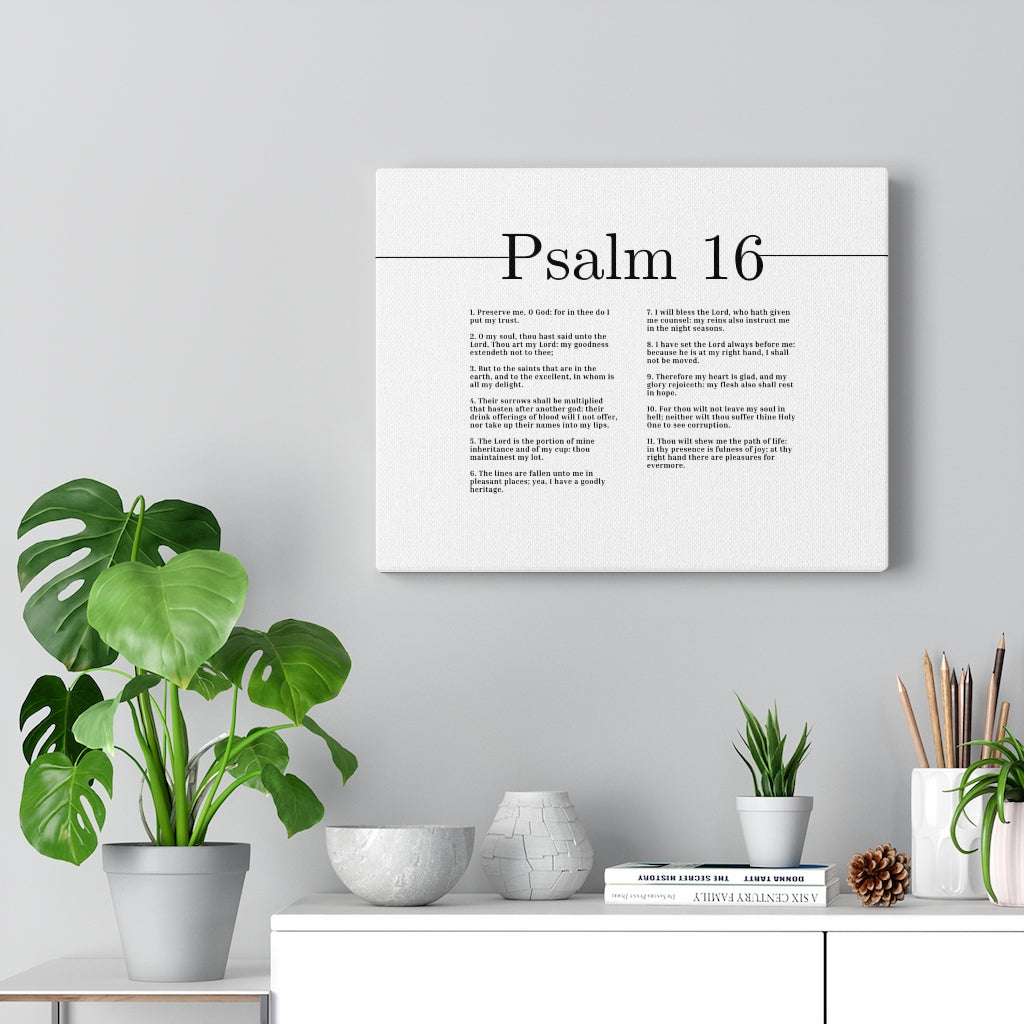 Therefore My Heart Is Glad Psalm 16 Bible Verse Canvas Christian Wall Art Ready to Hang Unframed-Express Your Love Gifts