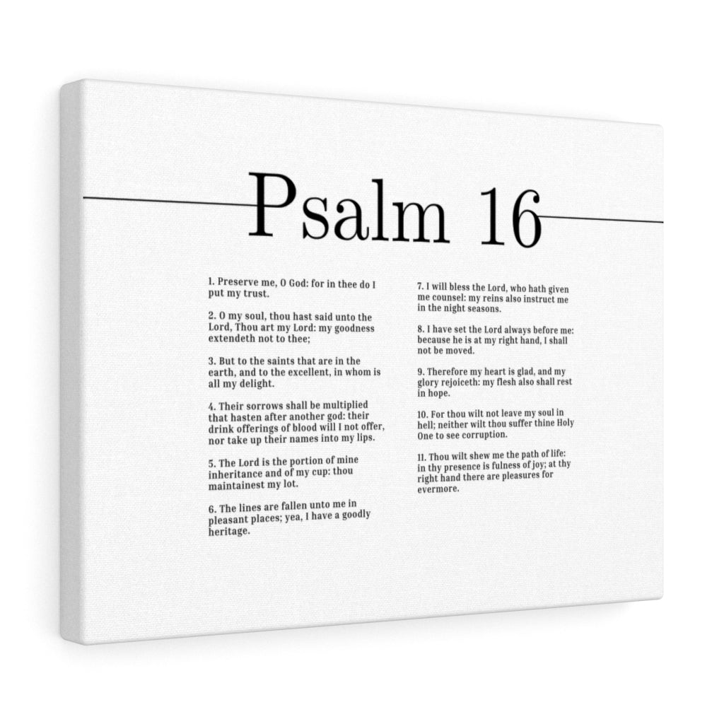 Therefore My Heart Is Glad Psalm 16 Bible Verse Canvas Christian Wall Art Ready to Hang Unframed-Express Your Love Gifts