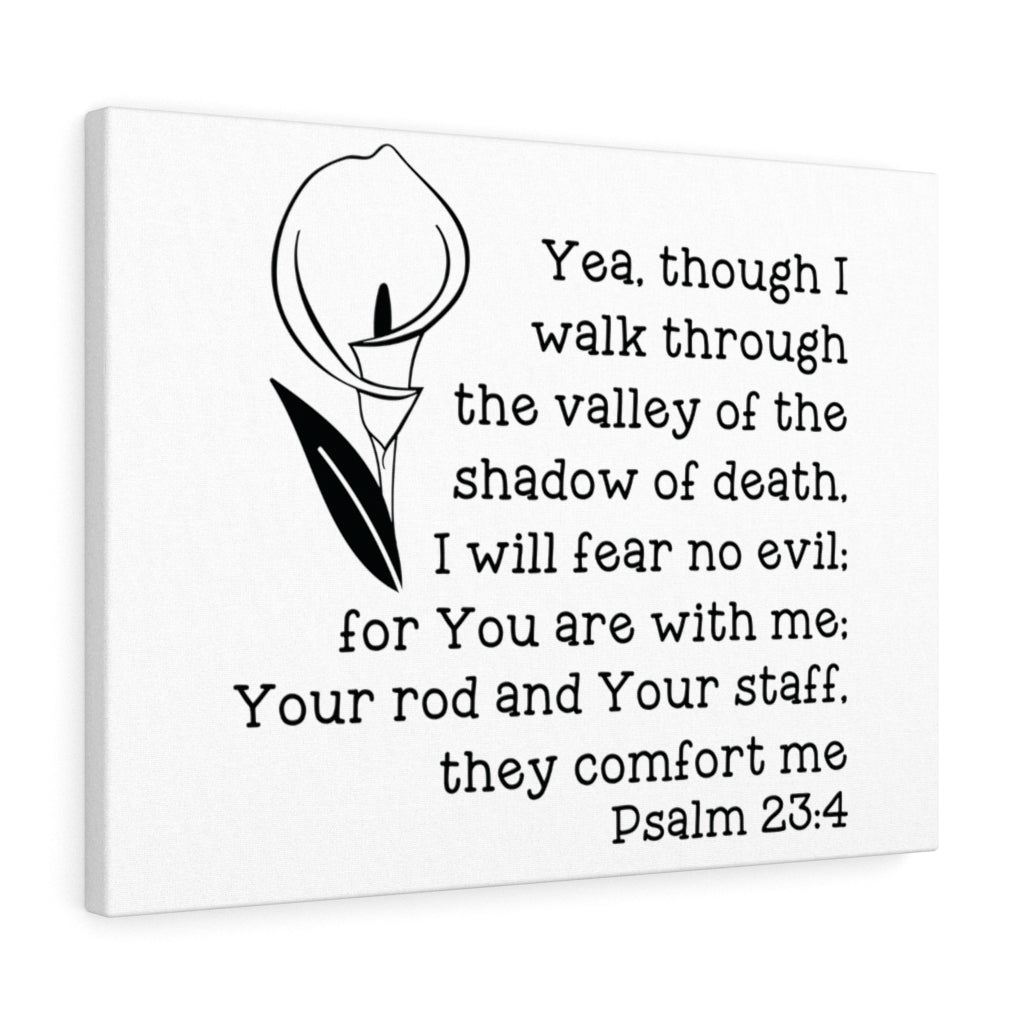 They Comfort Me Psalm 23:4 Bible Verse Canvas Christian Wall Art Ready to Hang Unframed-Express Your Love Gifts