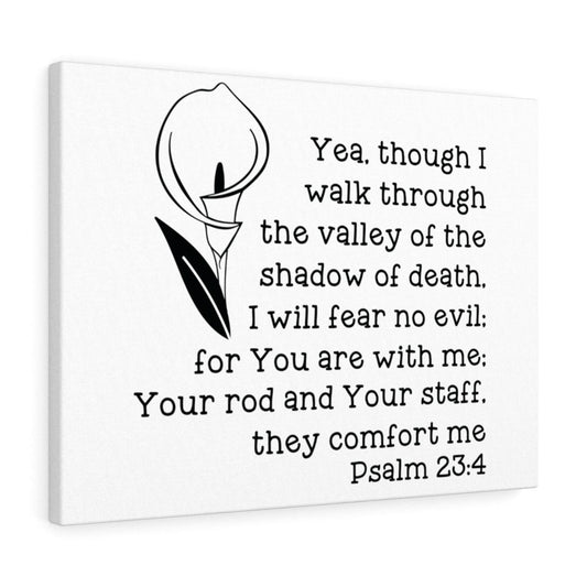 They Comfort Me Psalm 23:4 Bible Verse Canvas Christian Wall Art Ready to Hang Unframed-Express Your Love Gifts