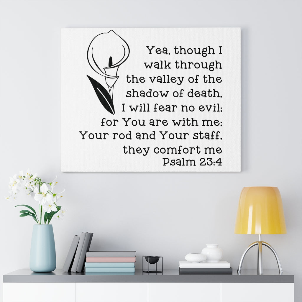 Scripture Walls They Comfort Me Psalm 23:4 Bible Verse Canvas Christian Wall Art Ready to Hang Unframed-Express Your Love Gifts