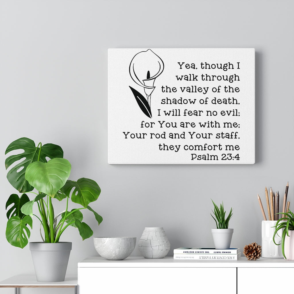 Scripture Walls They Comfort Me Psalm 23:4 Bible Verse Canvas Christian Wall Art Ready to Hang Unframed-Express Your Love Gifts