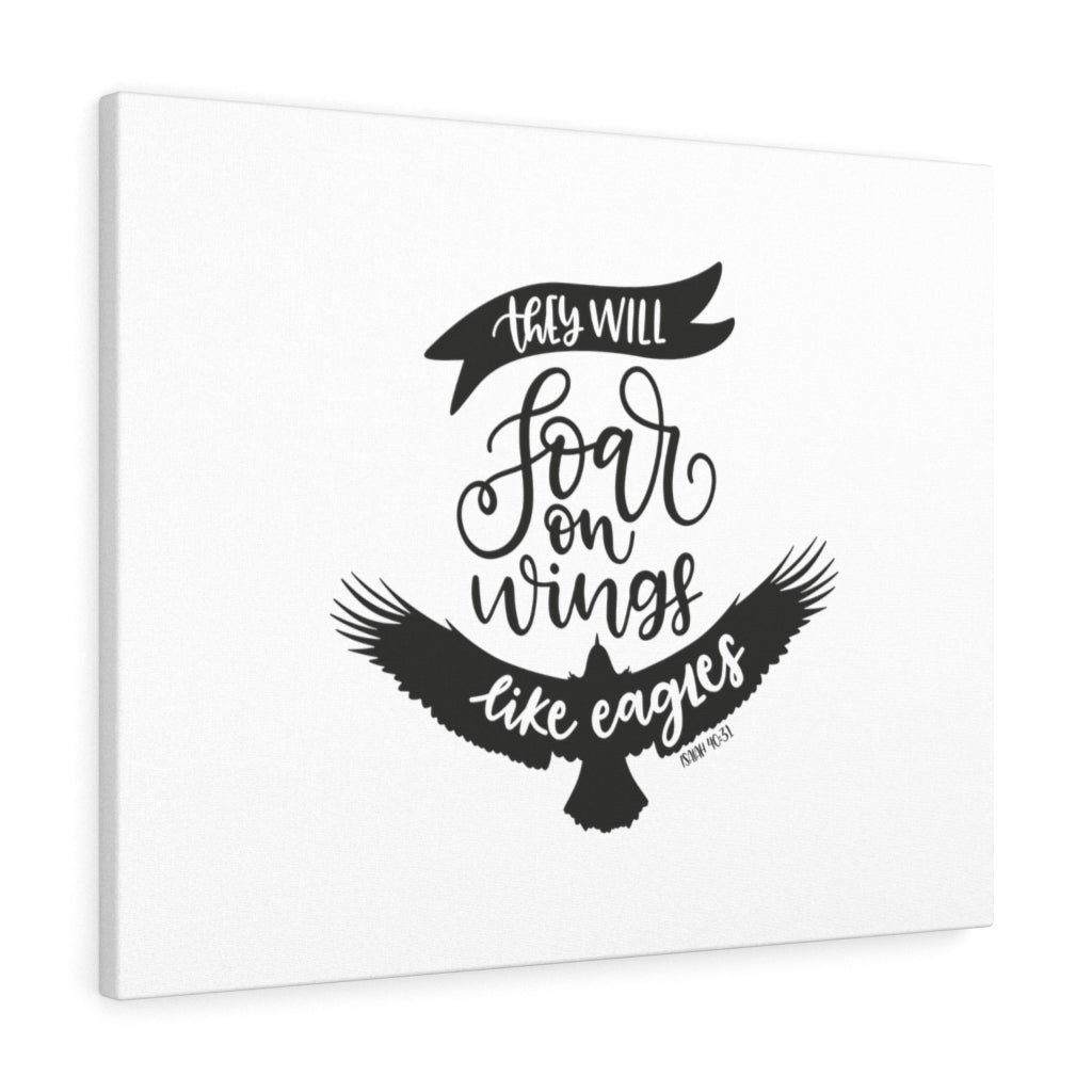 They Will Soar Isaiah 40:31 Bible Verse Canvas Christian Wall Art Ready to Hang Unframed-Express Your Love Gifts