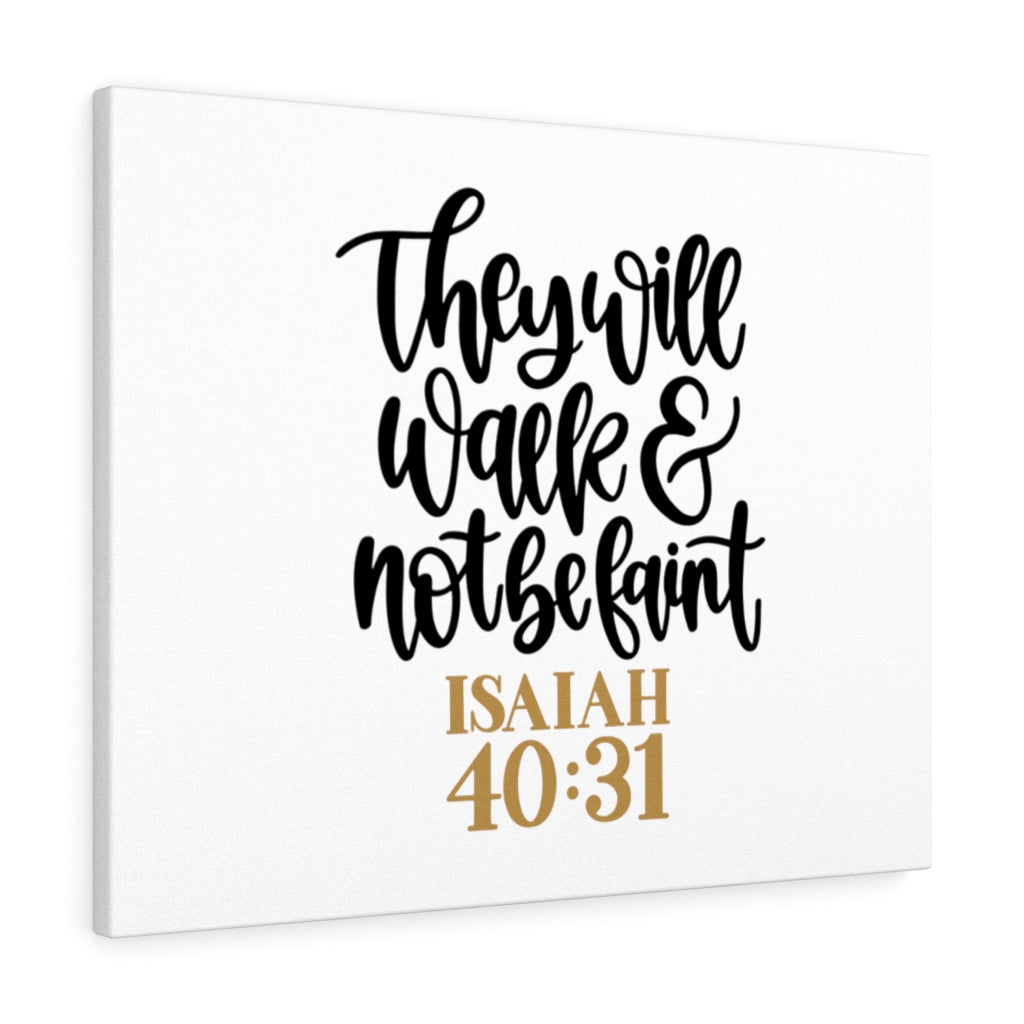 Scripture Walls They Will Walk Isaiah 40:31 Bible Verse Canvas Christian Wall Art Ready to Hang Unframed-Express Your Love Gifts